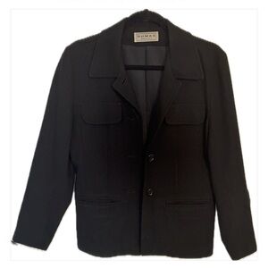 Vintage Dumas Women's 100% Wool Blazer Size Small. Black Botton Jacket  USA Made